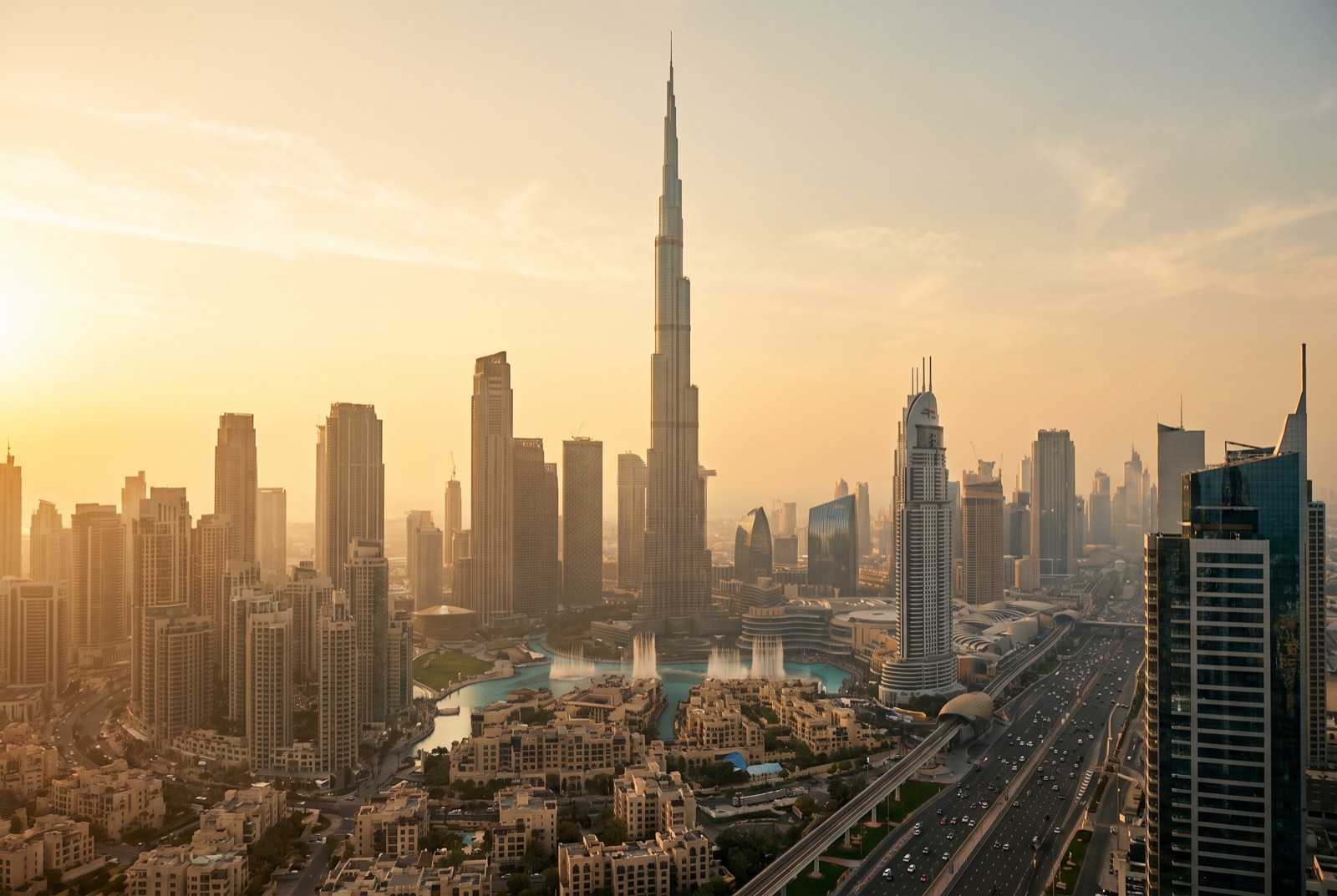 Downtown Dubai with Burj Khalifa